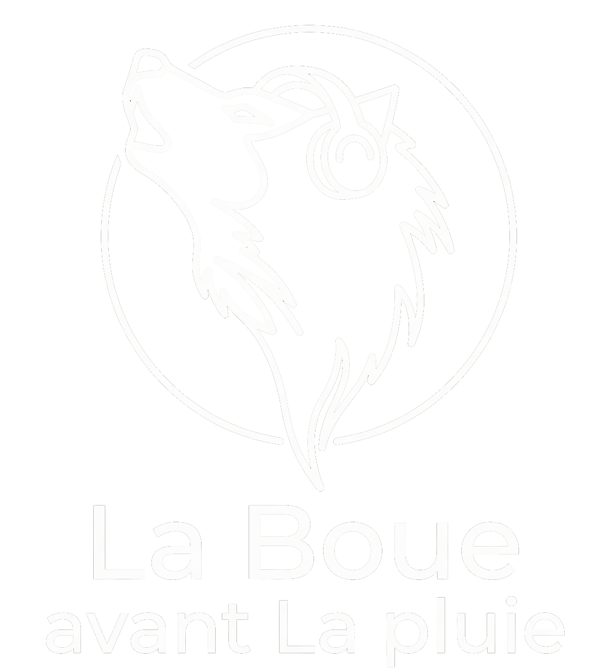 Logo tête de loup blanc